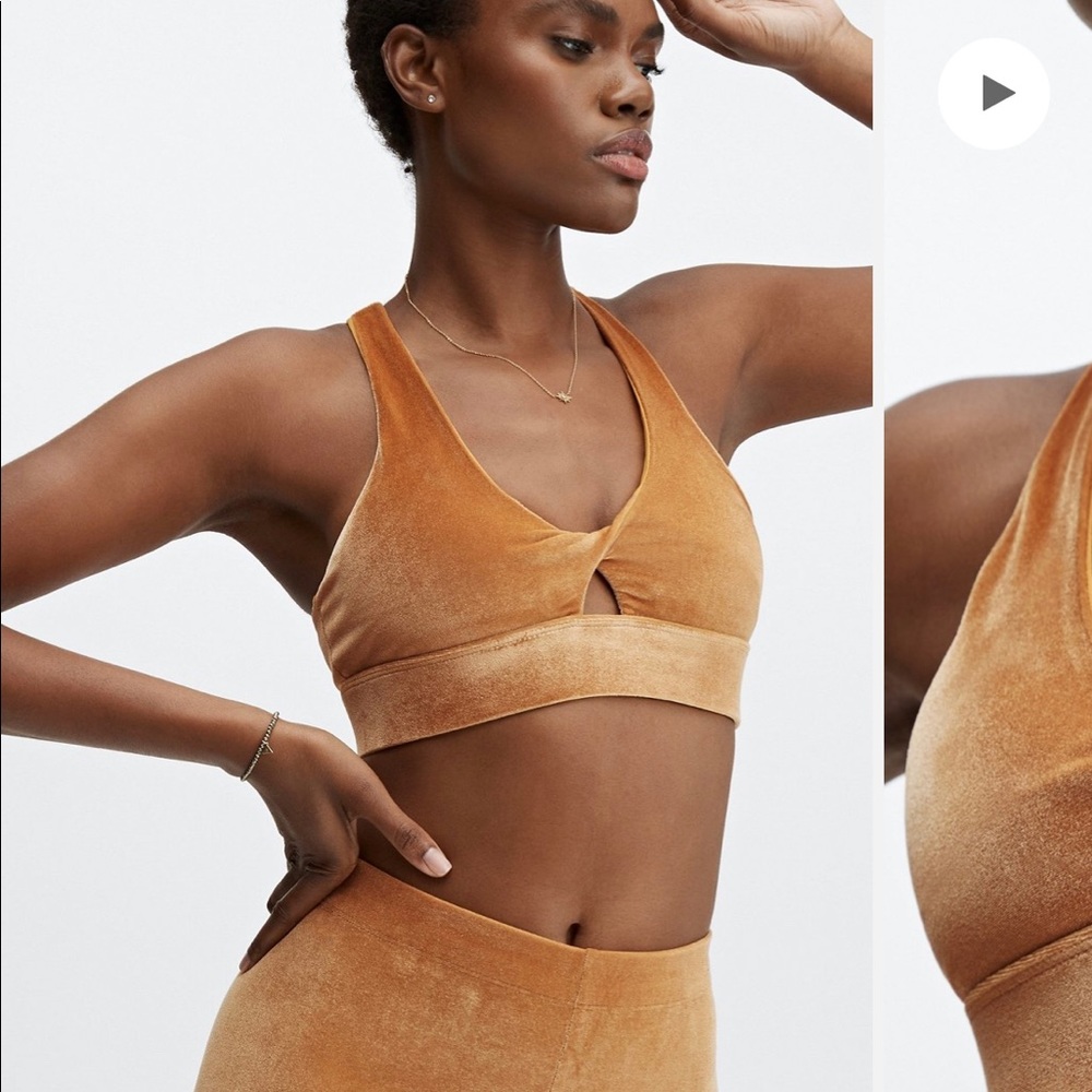 Fabletics velour sports bra